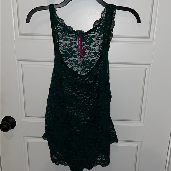 NWT XL Adore Me Lace tank and short intimate set green - Picture 1 of 4
